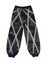 Load image into Gallery viewer, Limited Capsule - Airbrushed Lace Motif Track Pants (Black)