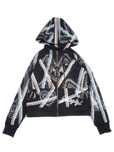 Load image into Gallery viewer, Limited Capsule - Airbrushed Lace Motif Hoodie (Black)
