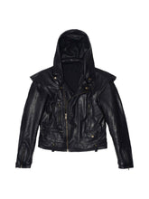 Load image into Gallery viewer, Leather Hood Jacket