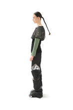 Load image into Gallery viewer, GREEN TULLE AND SUEDE BLOUSE