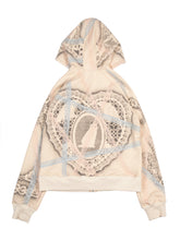 Load image into Gallery viewer, Limited Capsule - Airbrushed Lace Motif Hoodie (Beige)