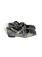 Load image into Gallery viewer, UPCYCLED DENIM BALLERINA FLATS