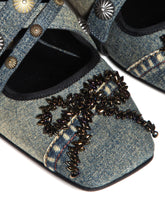 Load image into Gallery viewer, UPCYCLED DENIM BALLERINA FLATS