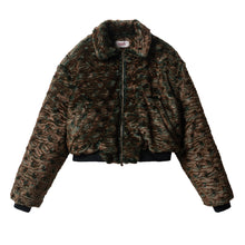 Load image into Gallery viewer, BROWN CROPPED BOMBER JACKET