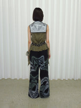 Load image into Gallery viewer, Olive Silk Cascade Camisole