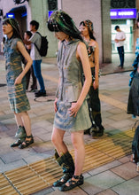 Load image into Gallery viewer, UPCYCLED HOODED DENIM VEST