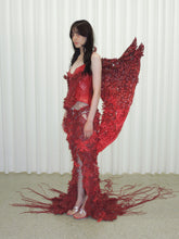 Load image into Gallery viewer, Crimson Lattice Corset