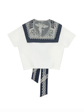 Load image into Gallery viewer, Sailor Scarf Top - White