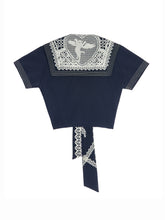 Load image into Gallery viewer, Sailor Scarf Top - Blue