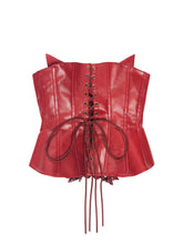 Load image into Gallery viewer, Crimson Lattice Corset