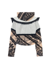 Load image into Gallery viewer, Pinstripe Feline Hood Top