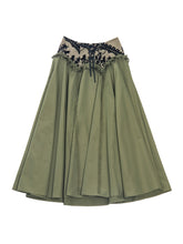Load image into Gallery viewer, Victorian Olive Maxi Skirt