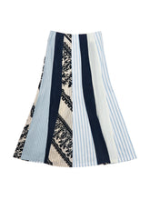 Load image into Gallery viewer, Nautical Patchwork Pleated Midi Skirt