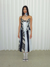 Load image into Gallery viewer, Nautical Patchwork Pleated Midi Skirt