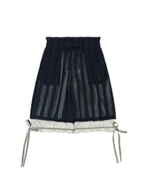 Load image into Gallery viewer, Striped Contrast Ruffled Hem Shorts