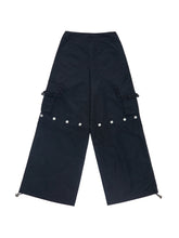 Load image into Gallery viewer, Black Grid Convertible Cargo Pants