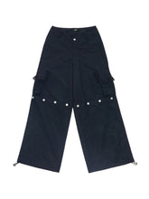 Load image into Gallery viewer, Black Grid Convertible Cargo Pants
