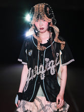 Load image into Gallery viewer, Peach Two-tone Denim Skirt