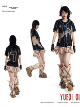 Load image into Gallery viewer, Peach Two-tone Denim Skirt