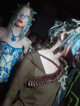 Load image into Gallery viewer, Army Green Laser-cut Garland Longsleeve Shirt