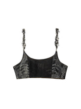 Load image into Gallery viewer, Upcycled Denim Micro Tank-top