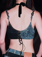 Load image into Gallery viewer, Upcycled Denim Micro Tank-top