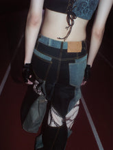 Load image into Gallery viewer, Upcycled Denim Micro Tank-top