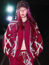 Load image into Gallery viewer, Burgundy and Lace UV Protection Jacket