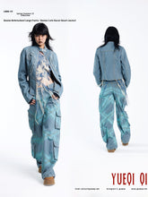 Load image into Gallery viewer, Denim Cafe Racer Heart Jacket