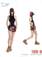 Load image into Gallery viewer, Burgundy Lace Motif Track Shorts