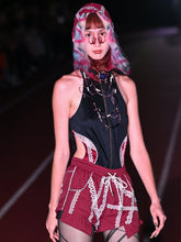 Load image into Gallery viewer, Burgundy Lace Motif Track Shorts