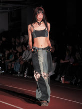 Load image into Gallery viewer, Upcycled Denim Taupe Hourglass Trousers