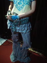 Load image into Gallery viewer, Silk Denim Flared Trousers