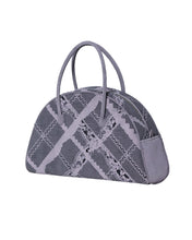Load image into Gallery viewer, Ash Lilac Lace Perforated Half Moon Bag