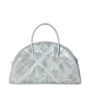 Load image into Gallery viewer, Smoke Grey Lace Perforated Half Moon Bag