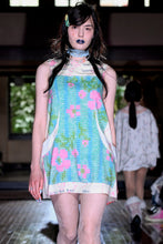 Load image into Gallery viewer, Aqua Pink Rosa Bead Pinafore Dress
