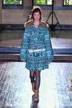 Load image into Gallery viewer, Flocked Jacquard Fur Jacket