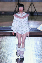 Load image into Gallery viewer, Ivory Rosa Laser Lace Ruffle Blouse