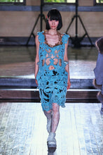 Load image into Gallery viewer, Sky Blue Fur Rose Mini Skirt