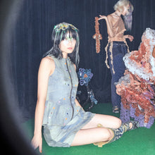 Load image into Gallery viewer, UPCYCLED HOODED DENIM VEST