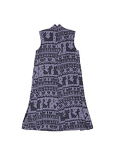 Load image into Gallery viewer, Lilac Rosa Cat Jacquard Bow Pleated Dress