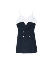 Load image into Gallery viewer, Black Camisole Blazer Dress