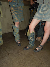 Load image into Gallery viewer, UPCYCLED DENIM BALLERINA FLATS