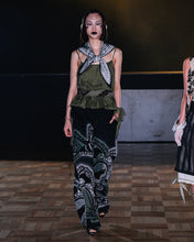 Load image into Gallery viewer, Olive Silk Cascade Camisole