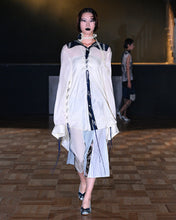 Load image into Gallery viewer, Pinstripe Patchwork Mermaid Skirt