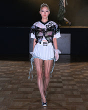 Load image into Gallery viewer, Layered Petal-Hem Ribbon Shorts