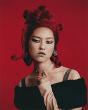 Load image into Gallery viewer, BLACK 'LOVE' BEADING EARRINGS