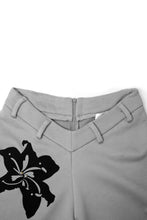 Load image into Gallery viewer, BEADED FLOCKING SPORT V-WAIST PANTS (GREY)