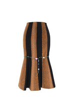 Load image into Gallery viewer, PATCHED SKIRT WITH BEADS BELT