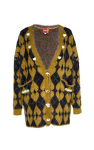 Load image into Gallery viewer, DIAMOND HEART SHAPE CARDIGAN (YELLOW)